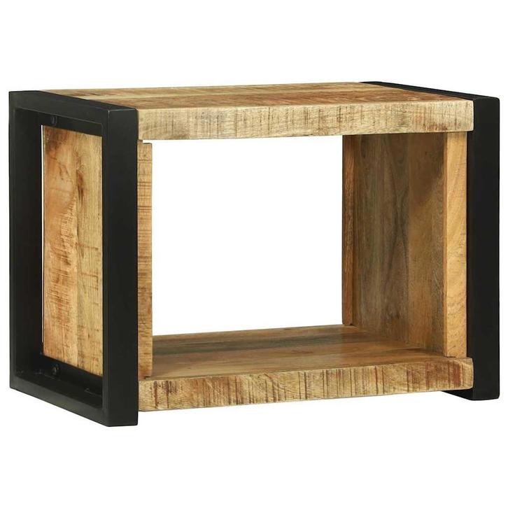 vidaXL Muurcube met plank Bruin 55 x 35 x 40 cm Massief, Huis en Inrichting, Tafels | Kaptafels, Nieuw, Verzenden