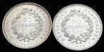 Frankrijk. 50 Francs 1977 e 1978 Hercule (2 Moedas) (Zonder, Postzegels en Munten