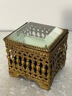 Reliekschrijn doos - Koper, Glas - 1850-1900 - Reliekhouder, Antiek en Kunst