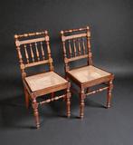 Stoel (2) - Walnoot - Luigi XIII Frankrijk 19e, Antiek en Kunst