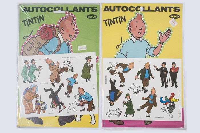 Tintin - 5 Autocollants - Décalcomanies - JESCO - TRANSRAMA, Livres, BD