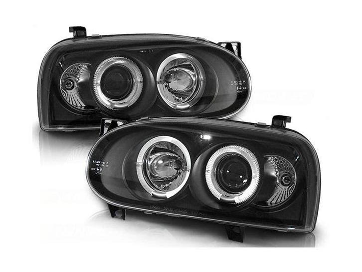 Angel Eyes koplamp units Black geschikt voor VW Golf 3, Auto-onderdelen, Verlichting, Nieuw, Volkswagen, Verzenden
