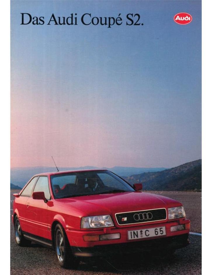1991 AUDI COUPE S2 BROCHURE DUITS, Boeken, Auto's | Folders en Tijdschriften