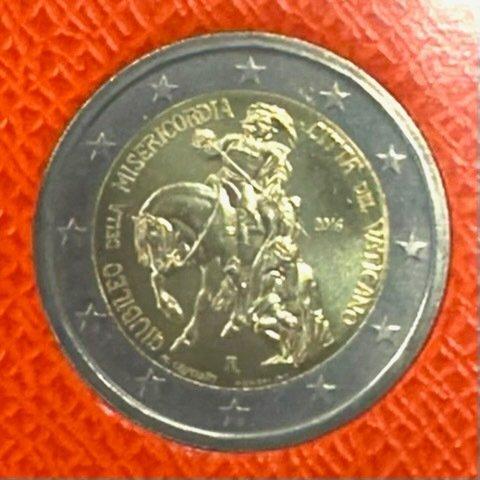 Vaticaan. 2 Euro 2016 Giubileo della Misericordia +, Postzegels en Munten, Munten | Europa | Niet-Euromunten