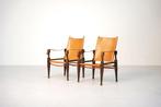 Rud Rasmussen - Kaare Klint - Fauteuil (2) - Chêne, Cuir