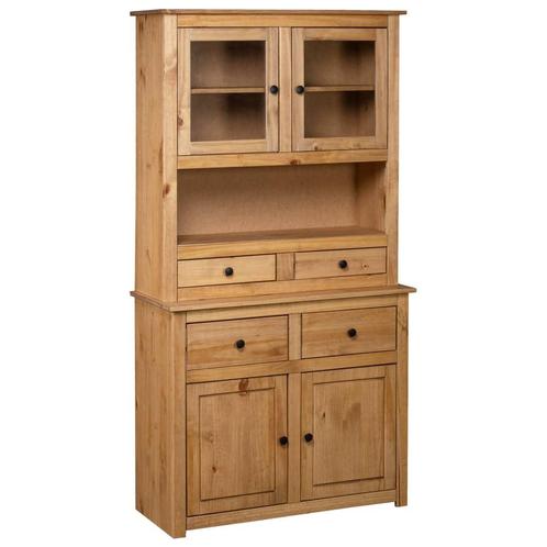vidaXL Hoge kast Panama Range 93x40,5x180 cm massief, Huis en Inrichting, Kasten | Overige, Nieuw, Verzenden