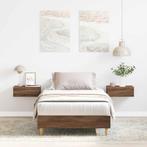vidaXL Bedframe zonder matras 100x200 cm spaanplaat bruin, Verzenden, Nieuw