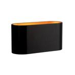Spectrum - Wandlamp zwart goud ovaal G9, Huis en Inrichting, Lampen | Wandlampen, Verzenden, Nieuw, Metaal, Trendy verlichting