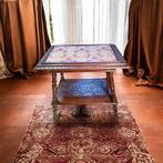 Table basse - Bois, Textile, Verre - Hauteur : 74 cm