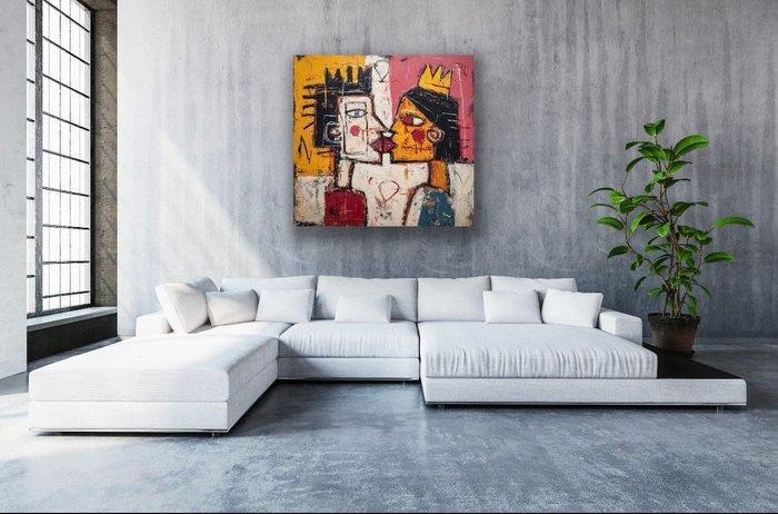 Eric Brumette - KISS ME LIKE BASQUIAT 28 - Toile L, Antiquités & Art, Art | Objets design