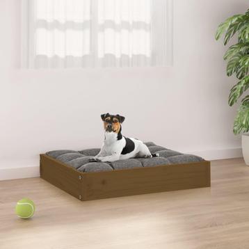 vidaXL Lit pour chien Marron miel 51,5x44x9 cm Bois de beschikbaar voor biedingen