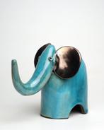 Beeldje - Blue Elephant - Keramiek, Antiek en Kunst, Antiek | Glaswerk en Kristal