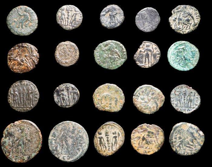 Romeinse Rijk Lote 20 monedas Æ acuñadas entre los siglos, Postzegels en Munten, Munten | Europa | Niet-Euromunten