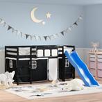 vidaXL Kinderhoogslaper met gordijnen 90x190 cm grenenhout, Huis en Inrichting, Verzenden, Nieuw