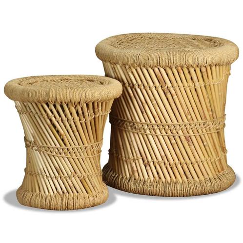 vidaXL Krukken 2 st bamboe en jute, Huis en Inrichting, Stoelen, Nieuw, Verzenden