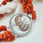 Bloedkoraal - Zilver - Armband - CORALLO MEDITERRANEO, Antiek en Kunst