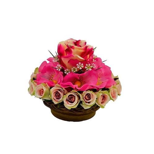 Kunstbloemstuk rozenknoppen anemonen open roos, Huis en Inrichting, Woonaccessoires | Droogbloemen, Nieuw, Ophalen