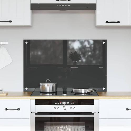 vidaXL Keuken Spatscherm Donkergrijs 80 x 50 x 0.6 cm gehard, Antiek en Kunst, Antiek | Keukengerei, Verzenden
