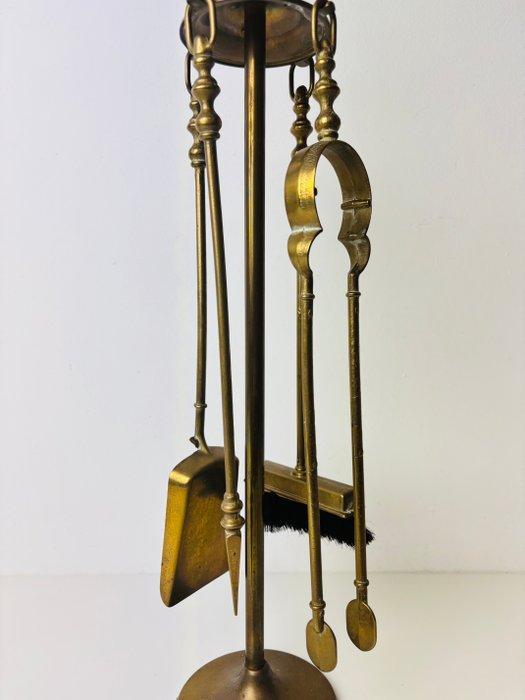 Schouw - 1930-1940 - Massief messing Haardstel, Antiek en Kunst, Curiosa en Brocante