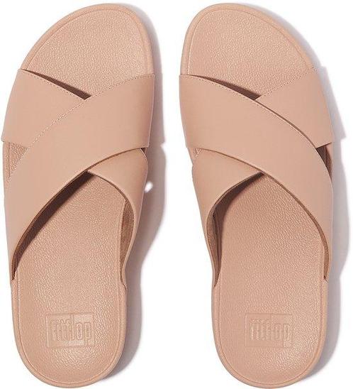 FitFlop sandalen beige maat 37 Lulu Cross Slide Sandals L..., Kleding | Dames, Schoenen, Nieuw, Verzenden