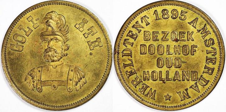 Wereldtentoonstelling Bezoek Doolhof Oud-holland, Postzegels en Munten, Penningen en Medailles, Verzenden