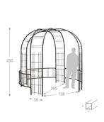 NIEUW - Kiosk roest Ø 265 x 250 cm, Tuin en Terras, Verzenden, Nieuw