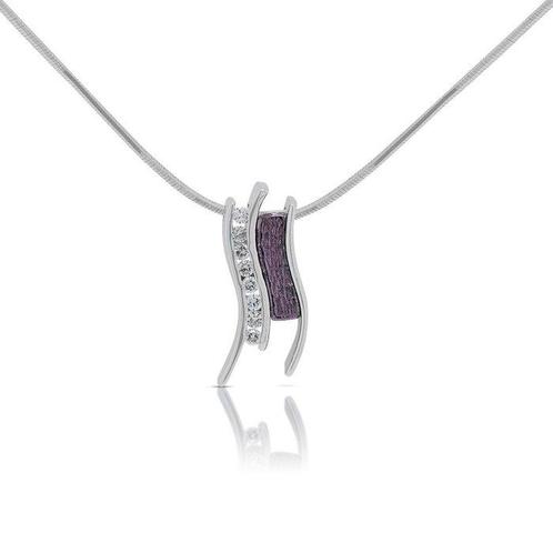 Hanger - 18 karaat Witgoud -  0.08ct. tw. Diamant, Handtassen en Accessoires, Antieke sieraden