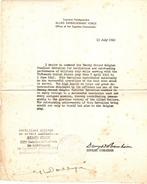 Document - WW2 Allied Supreme Commander Eisenhower 1945