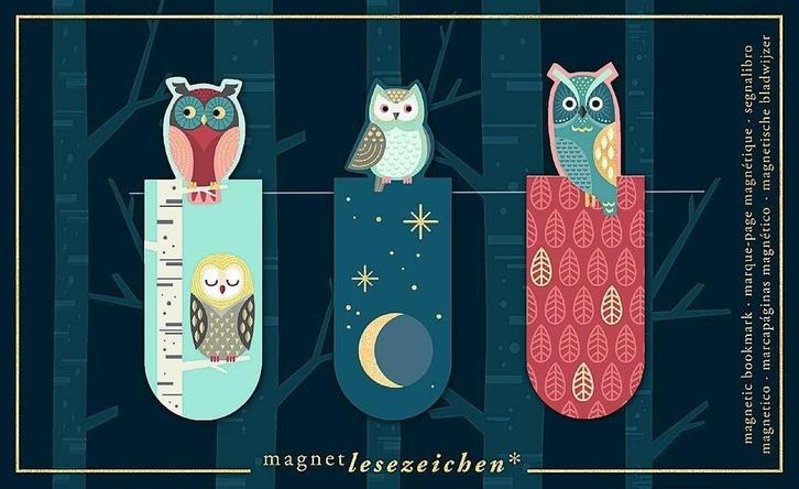 Magnetische boekenlegger Nachtuilen – set van 3 met uilend, Verzamelen, Boekenleggers, Nieuw, Verzenden