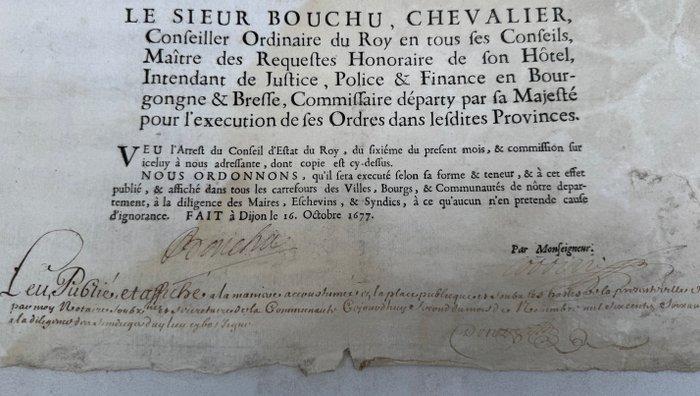 Document - Louis XIV / Bouchu - Défense de transporter hors, Antiek en Kunst, Antiek | Boeken en Manuscripten