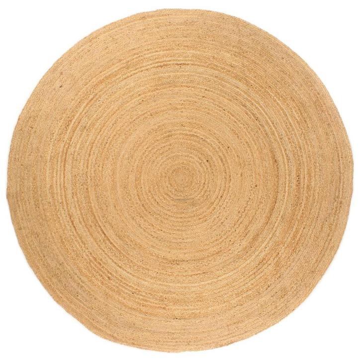 vidaXL Tapijt rond 180 cm gevlochten jute, Huis en Inrichting, Stoffering | Tapijten en Vloerkleden, Nieuw, Verzenden