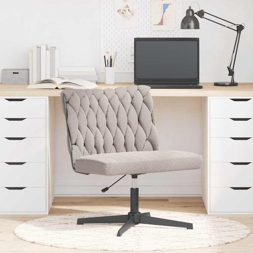 vidaXL Bureaustoel lichtgrijs gekrulde wolachtige stof, Huis en Inrichting, Stoelen, Nieuw, Verzenden