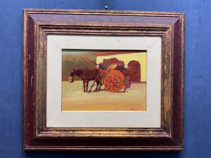 Umberto Donnini (1901-?) - Carretto, Antiek en Kunst, Kunst | Schilderijen | Klassiek