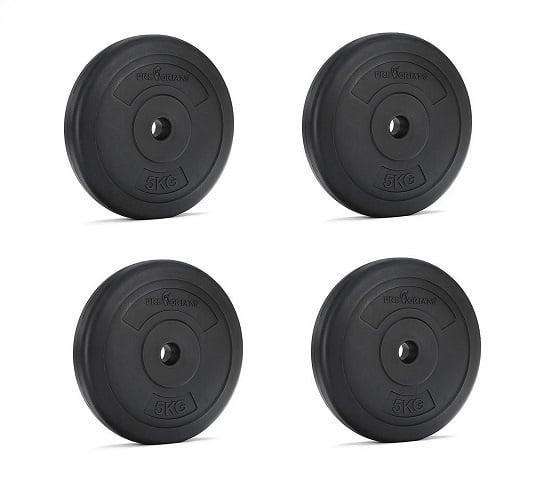 Halterschijf 20 kg - losse gewichten -  25mm & 28 mm - 4x..., Sport en Fitness, Fitnessmaterialen, Nieuw, Ophalen of Verzenden