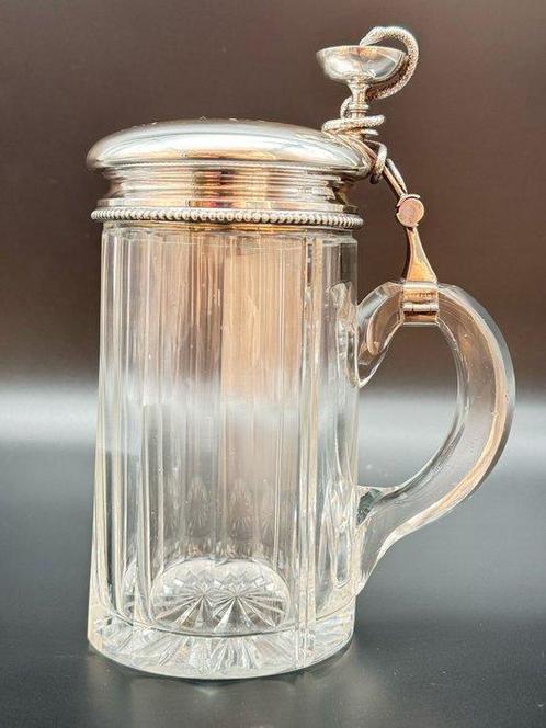 Kroes - .800 zilver - Zilveren bierpul, Antiek en Kunst, Antiek | Zilver en Goud