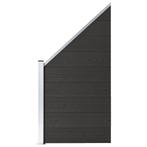 vidaXL Panneau de clôture WPC 95x(105-180) cm Noir, Verzenden