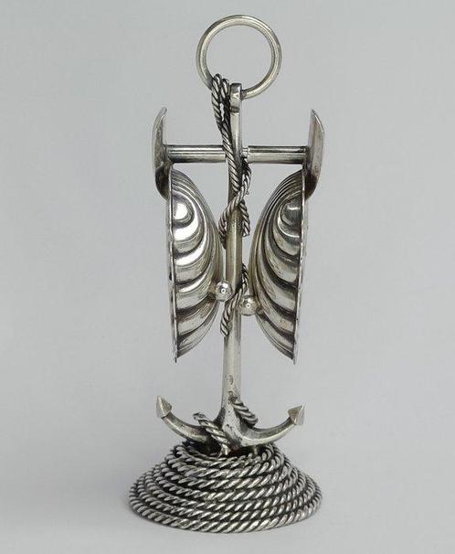 A. Cesa - Asbak - .800 zilver - Asbakhouder met maritiem, Antiek en Kunst, Curiosa en Brocante