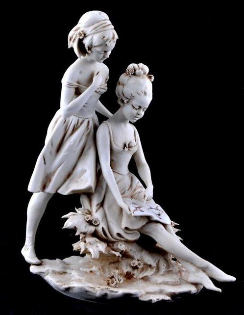 Luigi Giorgio Benacchio - Triade - sculptuur, Twee meisjes, Antiek en Kunst, Antiek | Glaswerk en Kristal