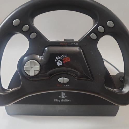 Mad Catz Analog Racing Wheel & Pedals Playstation 1, Games en Spelcomputers, Spelcomputers | Sony Consoles | Accessoires, Zo goed als nieuw