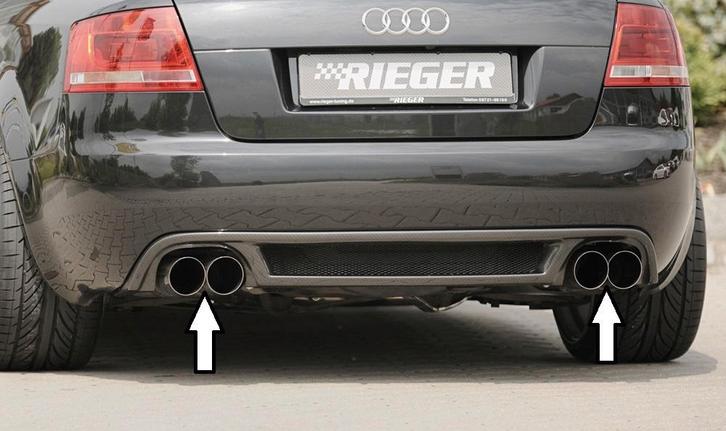RIEGER einddemper li./re. Typ 14, Audi A4 (8H) Cabrio | A4 (, Auto-onderdelen, Uitlaatsystemen, Nieuw, Audi, Verzenden