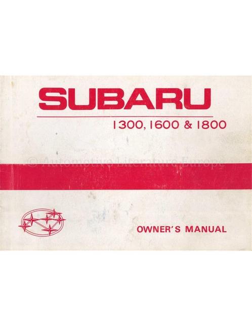 1979 SUBARU 1300 | 1600 | 1800 SERIES INSTRUCTIEBOEKJE, Auto diversen, Handleidingen en Instructieboekjes