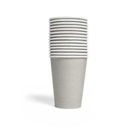Zilveren Bekers Papier 210ml 14st, Hobby en Vrije tijd, Feestartikelen, Nieuw, Verzenden