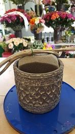 Cement bloempot 13,5x15 cm, Huis en Inrichting, Woonaccessoires | Kunstplanten en Kunstbloemen, Nieuw