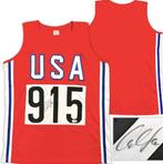 U.S.A - Atletiek - Carl Lewis - Rood op maat gemaakt shirt -, Nieuw