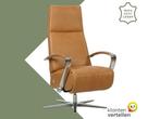 Leren relaxfauteuil Idol - Vintage Cognac (cognac) - Medium, Huis en Inrichting, Fauteuils, Nieuw, Ophalen of Verzenden, 50 tot 75 cm