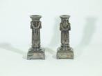 Kaarsenhouder (2) - Zilverbrons - Paar oude kandelaars, Antiek en Kunst