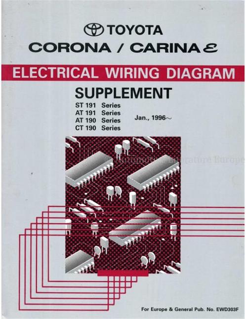 1996 TOYOTA CORONA | CARINA E ELECTRISCHE (SUPPLEMENT), Autos : Divers, Modes d'emploi & Notices d'utilisation