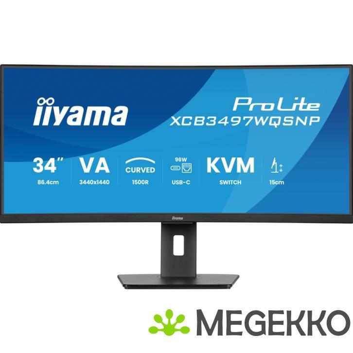 Iiyama Prolite XCB3497WQSNP-B1 34  Ultrawide Quad HD 120 Hz, Computers en Software, Overige Computers en Software, Nieuw, Verzenden