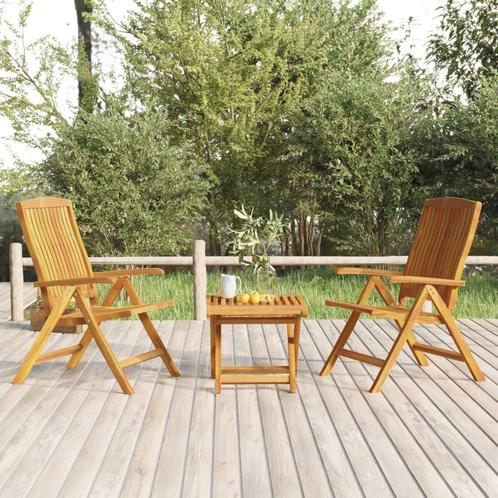 vidaXL Salon de jardin 3 pcs bois de teck solide, Jardin & Terrasse, Ensembles de jardin, Salons de jardin, Neuf, Envoi