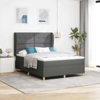 vidaXL Boxspringbed met matras Donkergrijs 90x190 cm Stof, Huis en Inrichting, Verzenden, Nieuw
